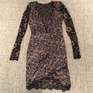 Asos gold & black mesh party dress - new year’s eve vibes!